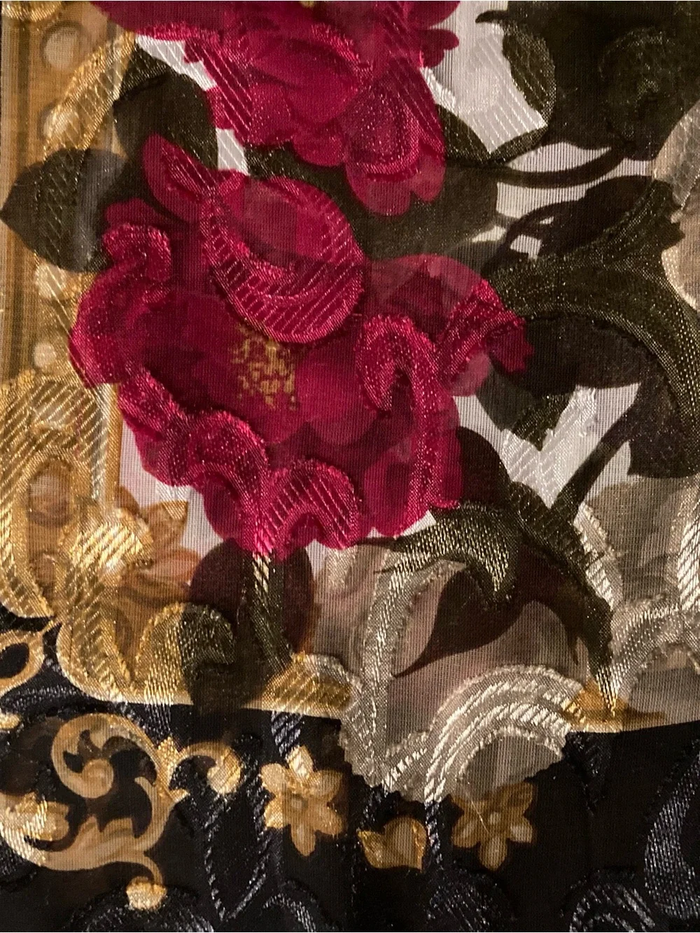 Liz Claiborne Crazy Horse Vintage Silk Floral Scarf